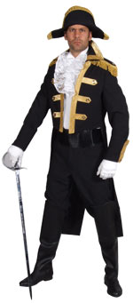 Unbranded Fancy Dress - Adult Admiral` Coat - Black