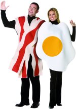 Unbranded Fancy Dress - Adult Bacon and Eggs Couples Costume Set