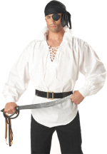 Unbranded Fancy Dress - Adult Buccaneer Shirt And Belt WHITE