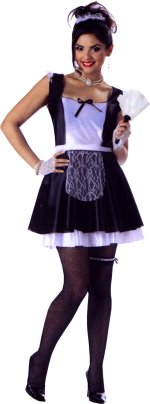 Unbranded Fancy Dress - Adult Budget French Maid Costume Extra Large