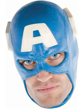 Unbranded Fancy Dress - Adult Captain America Deluxe Mask
