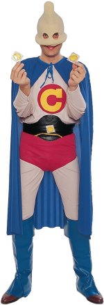 Unbranded Fancy Dress - Adult Captain Condom Super Hero Costume