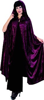 Unbranded Fancy Dress - Adult Deluxe 63 Burgundy Crushed Velvet Cloak