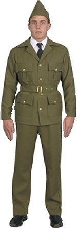 Unbranded Fancy Dress - Adult Deluxe Army Man costume