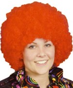 Unbranded Fancy Dress - Adult Economy Pop/Afro/Clown Wig RED