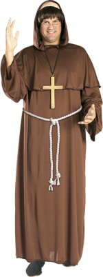Unbranded Fancy Dress - Adult Friar Tuck Costume and Wig