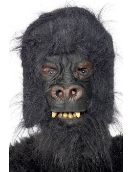 Unbranded Fancy Dress - Adult Gorilla Mask With Movable Jaw