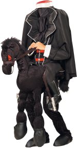 Add a dash of humour to your Halloween party with our Headless Horseman and horse run-around costume