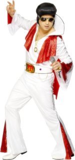 Unbranded Fancy Dress - Adult Licensed Elvis Costume (WHITE)