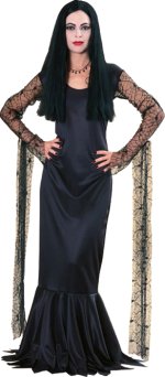 Fancy Dress - Adult Morticia Addams Costume Dress 8 to 10