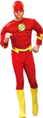 Unbranded Fancy Dress - Adult Muscle Chest The Flash Super Hero Costume