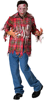 Unbranded Fancy Dress - Adult Plaid Boy Dawn of the Dead Zombie Costume