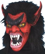 Unbranded Fancy Dress - Adult RED Troll Monster Mask With Hair