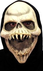 Unbranded Fancy Dress - Adult Skull Mask With Teeth And Hood