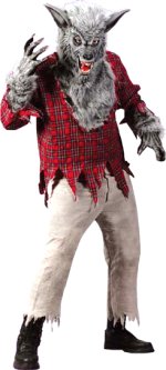Unbranded Fancy Dress - Adult Werewolf Halloween Costume (Grey)