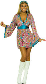 Unbranded Fancy Dress - Adult Wild Swirl Sexy 70s Costume