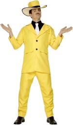 Unbranded Fancy Dress - Adult Yellow Gangster Suit