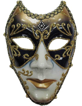 Unbranded Fancy Dress - Black and Gold Venetian Mask