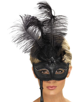 Unbranded Fancy Dress - Black Baroque Eyemask