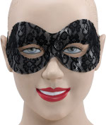 Unbranded Fancy Dress - Black Lace Domino Mask