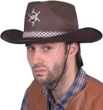 Unbranded Fancy Dress - BROWN Felt Sheriff Hat