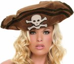 Unbranded Fancy Dress - Buccaneer Felt Skull and Crossbones Hat