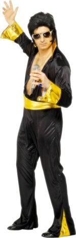 Unbranded Fancy Dress - Budget Licensed Elvis Costume (BLACK)
