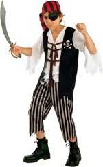 Unbranded Fancy Dress - Child Captain Skully Costume Small