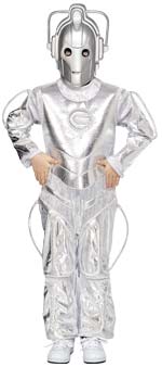 Childs Cyberman Costume includes jumpsuit and mask.