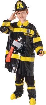 Unbranded Fancy Dress - Child Fire Fighter BLACK