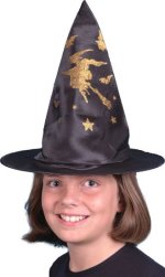 Unbranded Fancy Dress - Child Gold Glitter Witch Hat