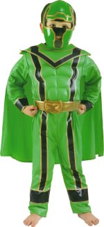 Unbranded Fancy Dress - Child Green Power Ranger Mystic Force Costume