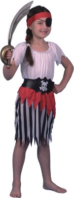 Fancy Dress - Child Pirate Girl Costume Age: 3-5 110cm