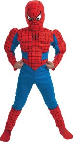 Unbranded Fancy Dress - Child Spiderman Classic Muscle Playsuit