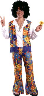 Unbranded Fancy Dress - Gents 60s Hippie Costume