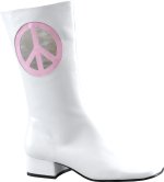 Unbranded Fancy Dress - LADY WHITE Peace Sign Boots