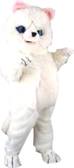 Unbranded Fancy Dress - Luxury White Cat Mascot Costume