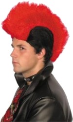Unbranded Fancy Dress - Mohican Wig Red and Black