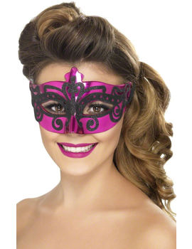 Unbranded Fancy Dress - Pink Masquerade Mask