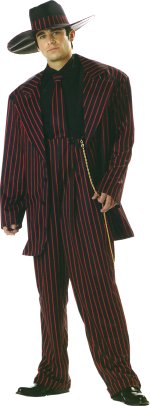 Unbranded Fancy Dress - Red Gangster Costume with Hat