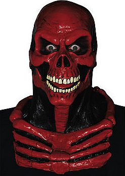 Unbranded Fancy Dress - Red n Shoulders Skeleton Mask