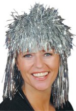 Unbranded Fancy Dress - Silver Punk Tinsel Wig