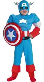 Unbranded Fancy Dress - Teen Captain America Super Hero Costume