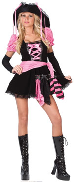 Unbranded Fancy Dress - Teen Pink Punk Pirate Costume