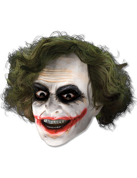 Unbranded Fancy Dress - The Joker Vinyl Mask with Hair