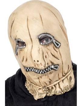 Unbranded Fancy Dress - Zip Face Scarecrow Overhead Mask
