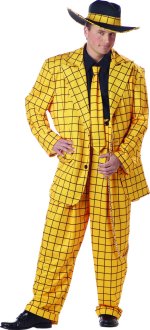 Unbranded Fancy Dress - Zoot Suit and Hat Combination (YELLOW) (FC)