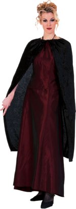 Unbranded Fancy Dress Costumes - 45 Panne Velvet Cape (BLACK)