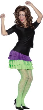Unbranded Fancy Dress Costumes - 80s Rara Skirt and Lycra Top