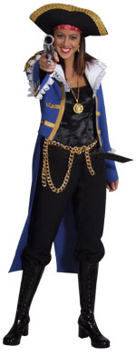 Unbranded Fancy Dress Costumes - Adult Admiral` Coat - Blue Extra Small